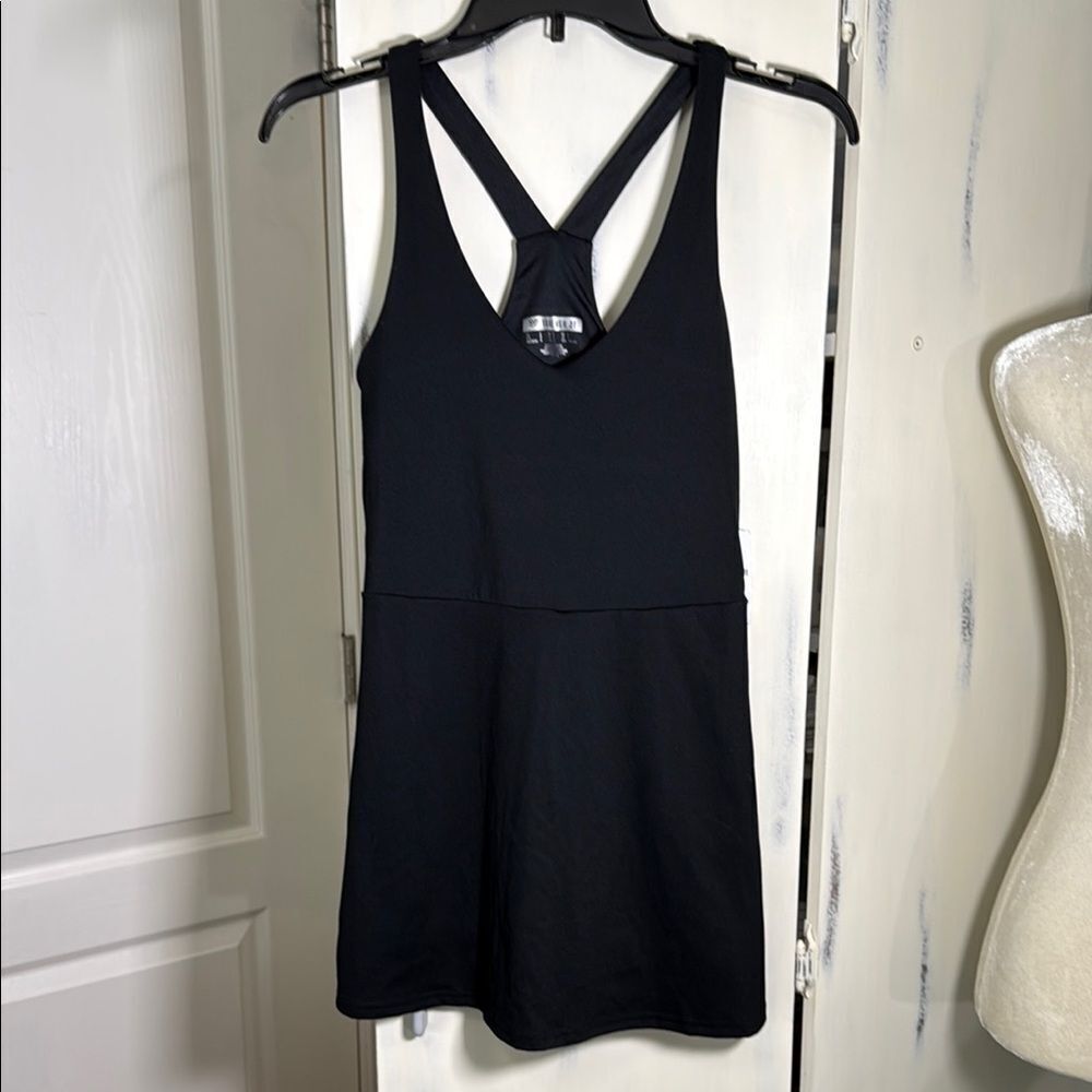 Forever 21 Moisture Wicking Active Black Dress with built in shorts